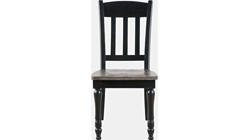 Jofran Madison County Slatback Dining Chair in Vintage Black (Set of 2) - Holmwood's Furniture & Design Center (Somersworth, NH)