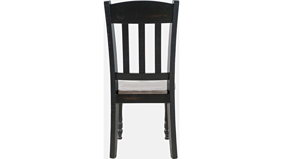 Jofran Madison County Slatback Dining Chair in Vintage Black (Set of 2) - Holmwood's Furniture & Design Center (Somersworth, NH)