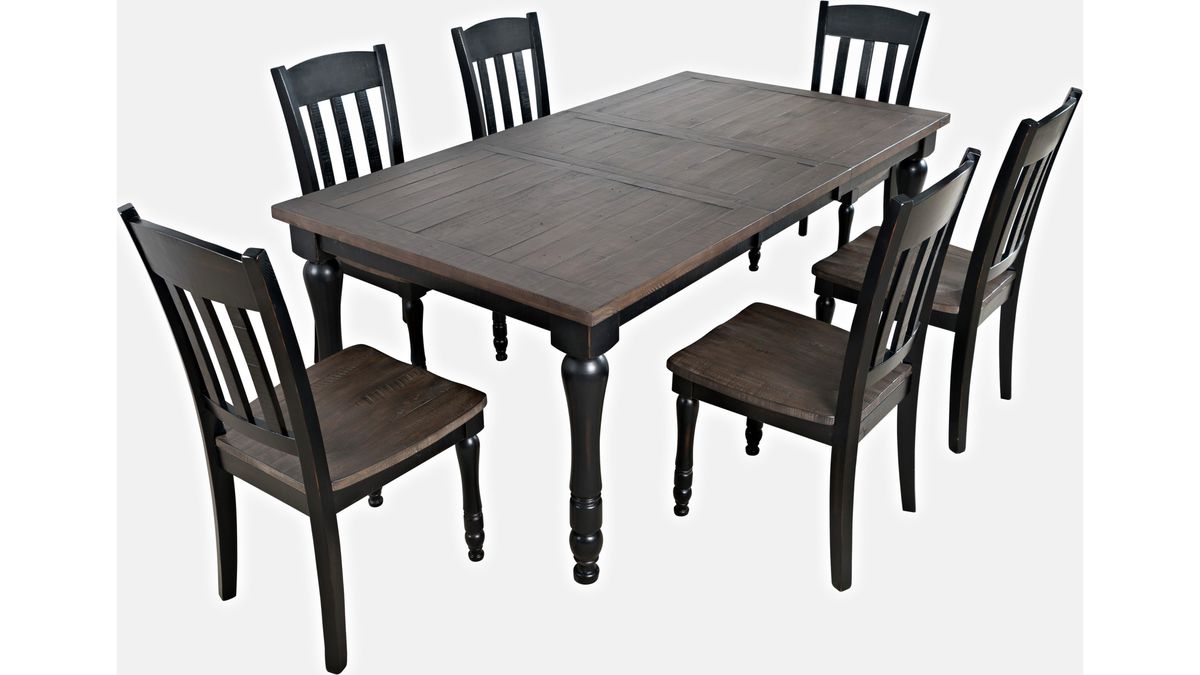 Jofran Madison County Slatback Dining Chair in Vintage Black (Set of 2) - Holmwood's Furniture & Design Center (Somersworth, NH)