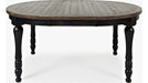 Jofran Madison County Round to Oval Dining Table in Vintage Black - Holmwood's Furniture & Design Center (Somersworth, NH)