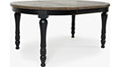 Jofran Madison County Round to Oval Dining Table in Vintage Black - Holmwood's Furniture & Design Center (Somersworth, NH)