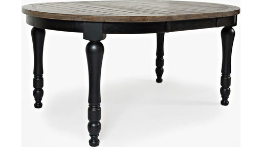 Jofran Madison County Round to Oval Dining Table in Vintage Black - Holmwood's Furniture & Design Center (Somersworth, NH)