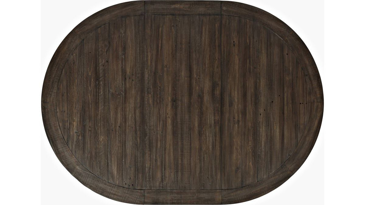 Jofran Madison County Round to Oval Dining Table in Vintage Black - Holmwood's Furniture & Design Center (Somersworth, NH)