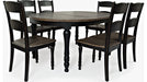 Jofran Madison County Round to Oval Dining Table in Vintage Black - Holmwood's Furniture & Design Center (Somersworth, NH)