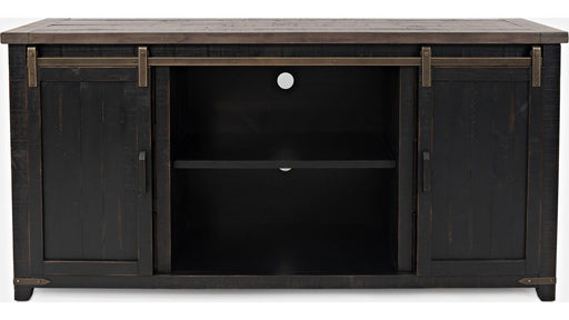Jofran Madison County 70" Barn Door Server in Vintage Black - Holmwood's Furniture & Design Center (Somersworth, NH)