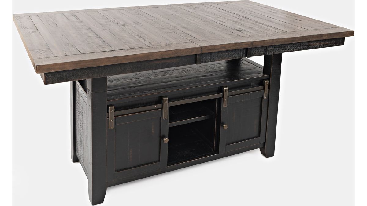 Jofran Madison County High/Low Dining Table in Vintage Black - Holmwood's Furniture & Design Center (Somersworth, NH)