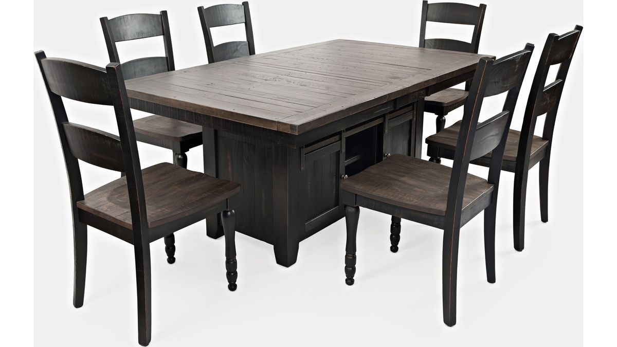 Jofran Madison County High/Low Dining Table in Vintage Black - Holmwood's Furniture & Design Center (Somersworth, NH)