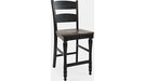 Jofran Madison County Ladderback Counter Stool in Vintage Black (Set of 2) - Holmwood's Furniture & Design Center (Somersworth, NH)