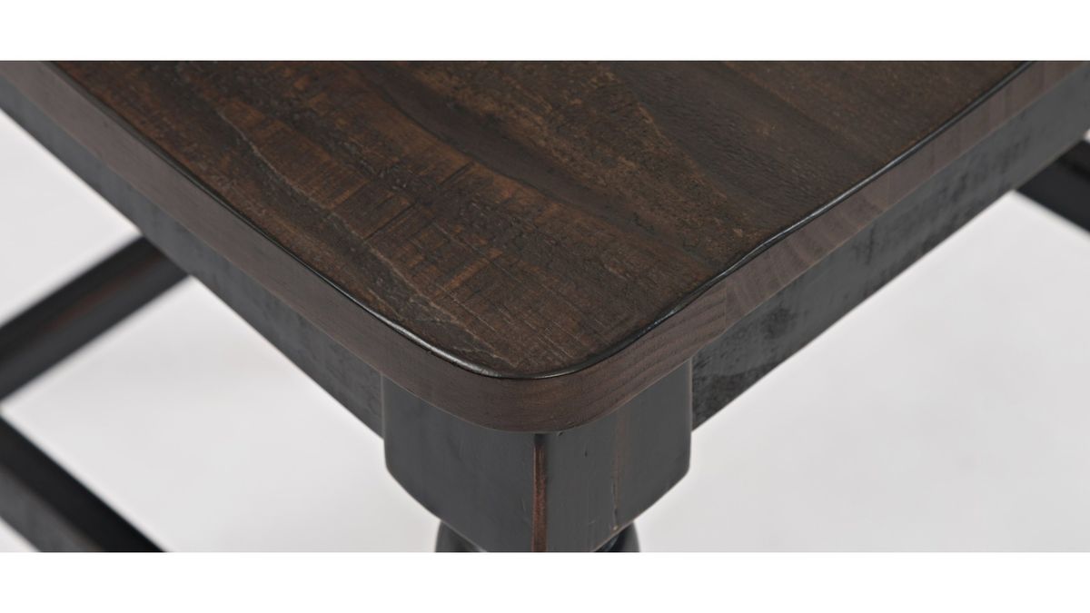 Jofran Madison County Ladderback Counter Stool in Vintage Black (Set of 2) - Holmwood's Furniture & Design Center (Somersworth, NH)