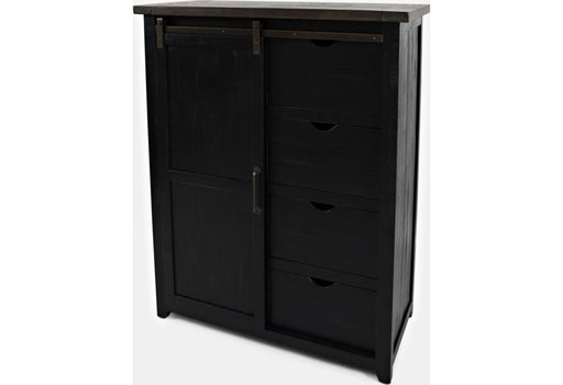Jofran Madison County Door Chest in Vintage Black - Holmwood's Furniture & Design Center (Somersworth, NH)