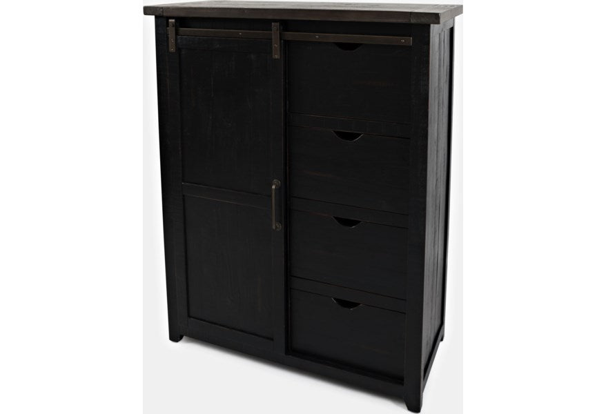 Jofran Madison County Door Chest in Vintage Black - Holmwood's Furniture & Design Center (Somersworth, NH)
