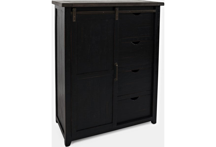 Jofran Madison County Door Chest in Vintage Black - Holmwood's Furniture & Design Center (Somersworth, NH)