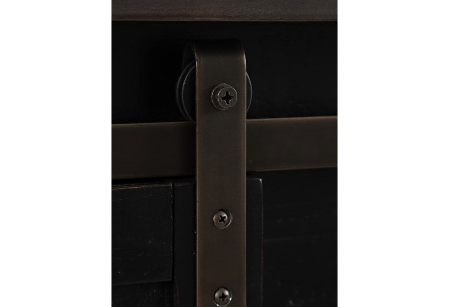 Jofran Madison County Door Chest in Vintage Black - Holmwood's Furniture & Design Center (Somersworth, NH)