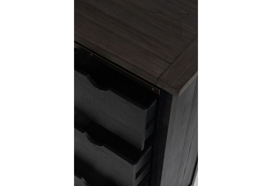 Jofran Madison County Door Chest in Vintage Black - Holmwood's Furniture & Design Center (Somersworth, NH)