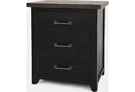 Jofran Madison County Power Nightstand in Vintage Black - Holmwood's Furniture & Design Center (Somersworth, NH)