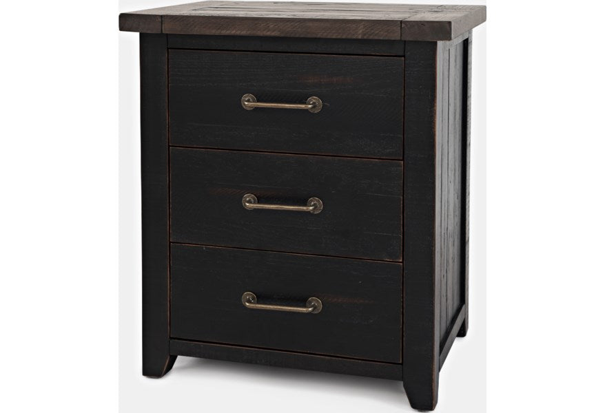 Jofran Madison County Power Nightstand in Vintage Black - Holmwood's Furniture & Design Center (Somersworth, NH)