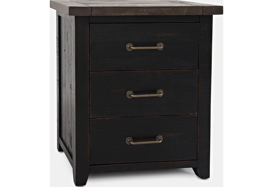 Jofran Madison County Power Nightstand in Vintage Black - Holmwood's Furniture & Design Center (Somersworth, NH)