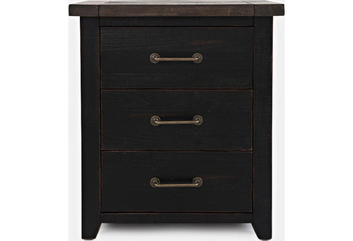 Jofran Madison County Power Nightstand in Vintage Black - Holmwood's Furniture & Design Center (Somersworth, NH)