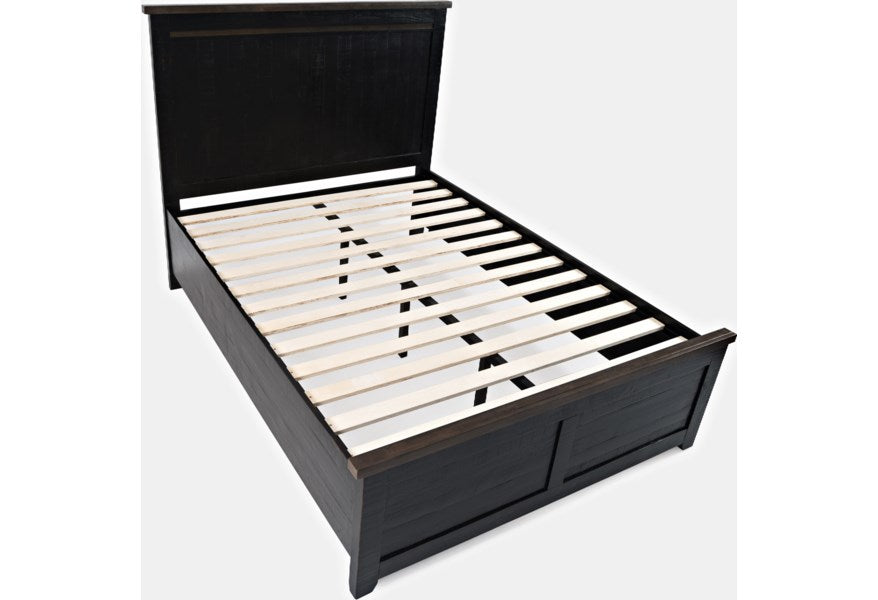Jofran Madison County King Panel Bed in Vintage Black - Holmwood's Furniture & Design Center (Somersworth, NH)