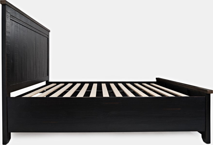 Jofran Madison County King Panel Bed in Vintage Black - Holmwood's Furniture & Design Center (Somersworth, NH)