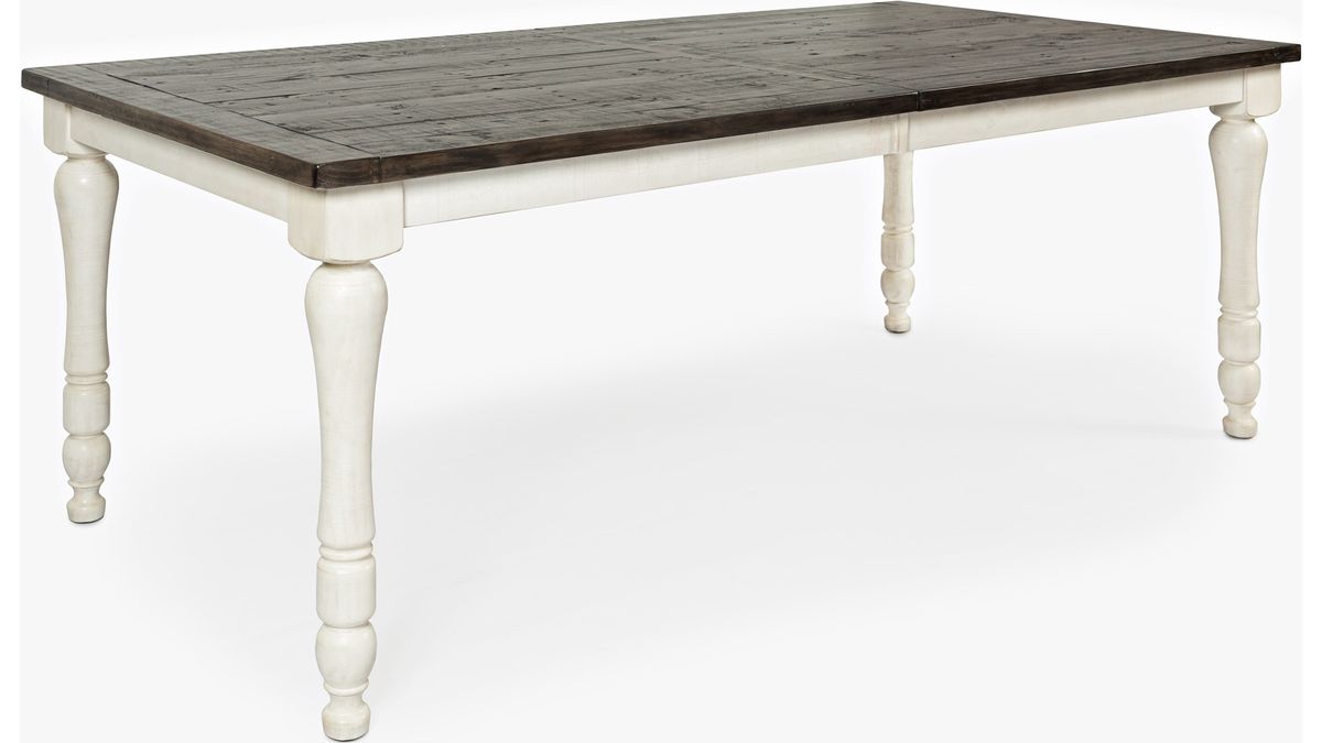 Jofran Madison County Rectangle Extension Dining Table in Vintage White - Holmwood's Furniture & Design Center (Somersworth, NH)