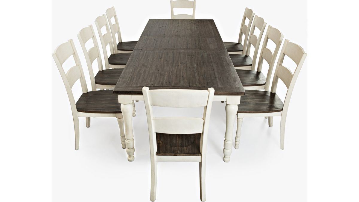Jofran Madison County Rectangle Extension Dining Table in Vintage White - Holmwood's Furniture & Design Center (Somersworth, NH)