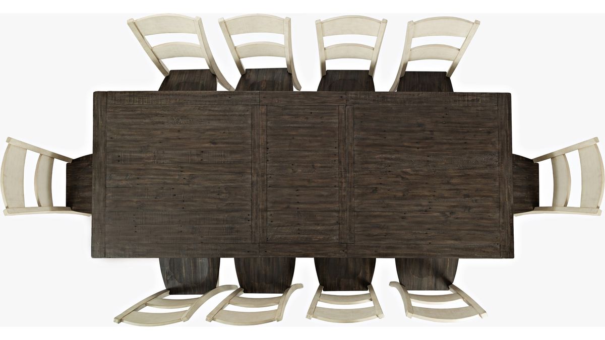 Jofran Madison County Rectangle Extension Dining Table in Vintage White - Holmwood's Furniture & Design Center (Somersworth, NH)