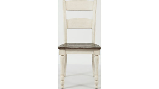 Jofran Madison County Ladderback Dining Chair in Vintage White (Set of 2) - Holmwood's Furniture & Design Center (Somersworth, NH)