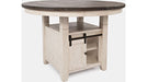 Jofran Madison County High/Low Round Dining Table in Vintage White - Holmwood's Furniture & Design Center (Somersworth, NH)