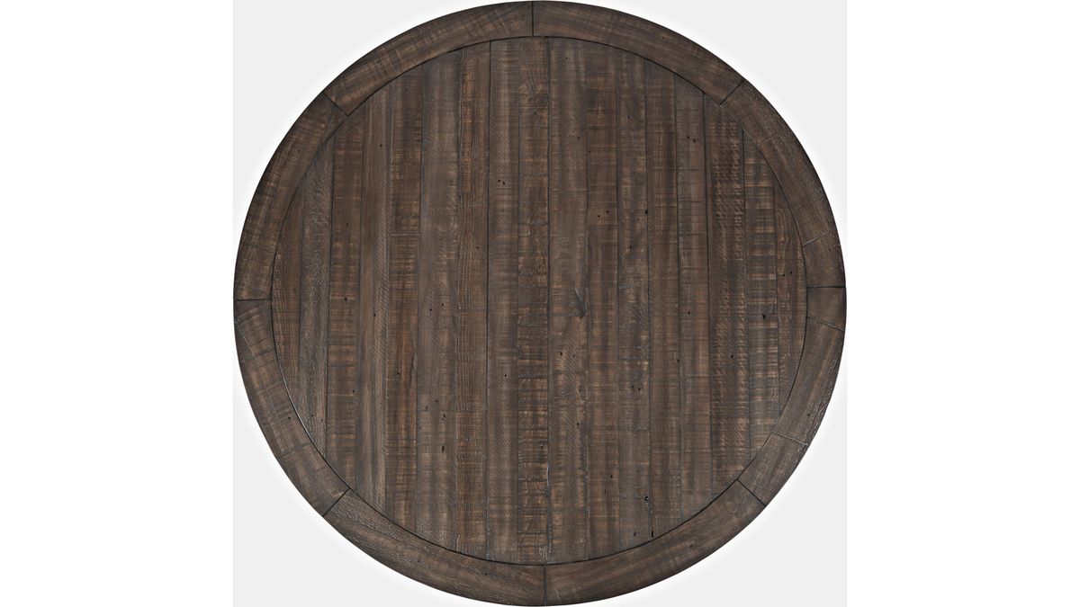 Jofran Madison County High/Low Round Dining Table in Vintage White - Holmwood's Furniture & Design Center (Somersworth, NH)