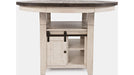 Jofran Madison County High/Low Round Dining Table in Vintage White image