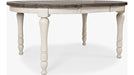Jofran Madison County Round to Oval Dining Table in Vintage White - Holmwood's Furniture & Design Center (Somersworth, NH)