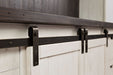 Jofran Madison County Rustic Reclaimed Pine Farmhouse 70" Barn Door Server in Vintage White - Holmwood's Furniture & Design Center (Somersworth, NH)