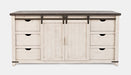 Jofran Madison County Rustic Reclaimed Pine Farmhouse 70" Barn Door Server in Vintage White image