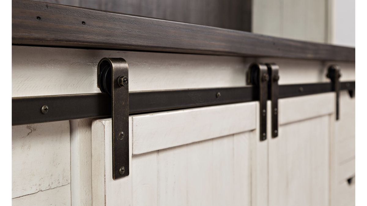 Jofran Madison County Hutch Server in Vintage White - Holmwood's Furniture & Design Center (Somersworth, NH)