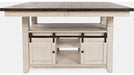 Jofran Madison County High/Low Dining Table in Vintage White - Holmwood's Furniture & Design Center (Somersworth, NH)