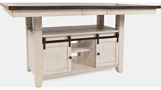 Jofran Madison County High/Low Dining Table in Vintage White - Holmwood's Furniture & Design Center (Somersworth, NH)
