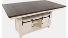 Jofran Madison County High/Low Dining Table in Vintage White - Holmwood's Furniture & Design Center (Somersworth, NH)