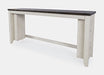 Jofran Madison County Rustic Reclaimed Pine Farmhouse Four Piece Sofa Table Set with Barstools in Vintage White - Holmwood's Furniture & Design Center (Somersworth, NH)