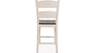 Jofran Madison County Ladderback Counter Stool in Vintage White (Set of 2) - Holmwood's Furniture & Design Center (Somersworth, NH)