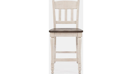 Jofran Madison County Slatback Counter Stool in Vintage White (Set of 2) - Holmwood's Furniture & Design Center (Somersworth, NH)