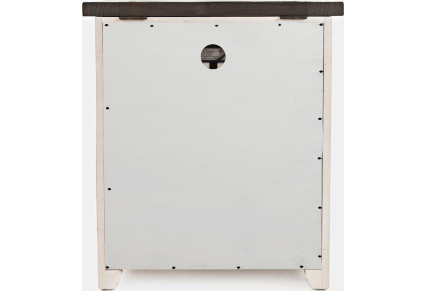 Jofran Madison County Power Nightstand in Vintage White - Holmwood's Furniture & Design Center (Somersworth, NH)