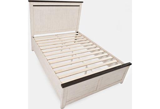 Jofran Madison County King Panel Bed in Vintage White - Holmwood's Furniture & Design Center (Somersworth, NH)