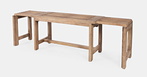 Jofran Bradford Modern Extendable Solid Mango Hardwood Bench in Natural - Holmwood's Furniture & Design Center (Somersworth, NH)