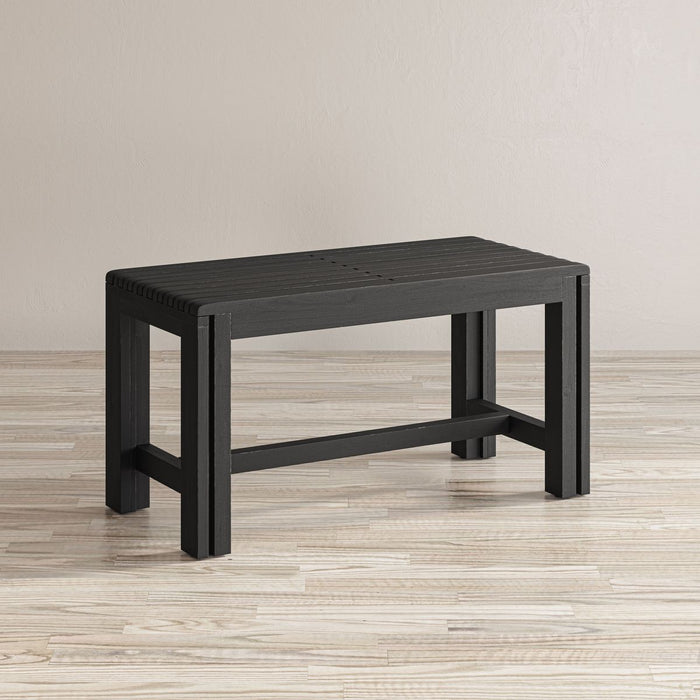 Jofran Bradford Modern Extendable Solid Mango Hardwood Bench in Grey - Holmwood's Furniture & Design Center (Somersworth, NH)
