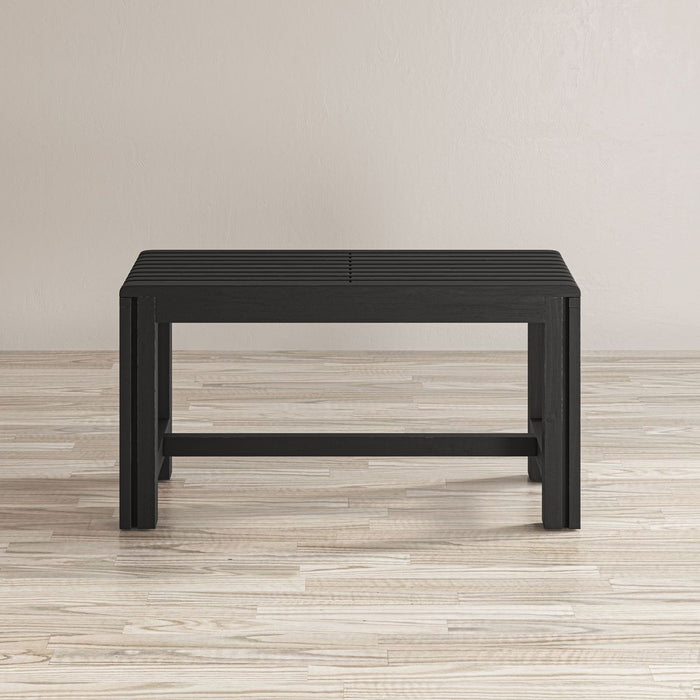 Jofran Bradford Modern Extendable Solid Mango Hardwood Bench in Grey - Holmwood's Furniture & Design Center (Somersworth, NH)
