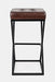 Jofran Brooks Distressed Modern Leather Backless Stool in Dark Sienna - Holmwood's Furniture & Design Center (Somersworth, NH)