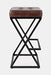 Jofran Brooks Distressed Modern Leather Backless Stool in Dark Sienna - Holmwood's Furniture & Design Center (Somersworth, NH)