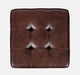 Jofran Brooks Distressed Modern Leather Backless Stool in Dark Sienna - Holmwood's Furniture & Design Center (Somersworth, NH)