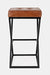 Jofran Brooks Distressed Modern Leather Backless Stool in Saddle - Holmwood's Furniture & Design Center (Somersworth, NH)
